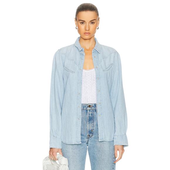 MOTHER The Ex Rodeo Shirt in Birds and Bees S - Picture 2 of 12